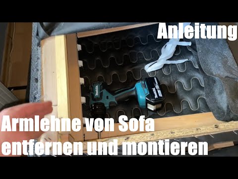 Armlehne von Sofa (Couch) entfernen und montieren, wenn das Treppenhaus mal zu eng sein sollte ⚒️