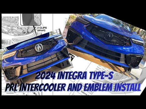 Integra Type S PRL intercooler and front black Emblem installed. Watch before you try this yourself!