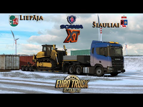 ETS 2. Лиепая - Шауляй, на Scania XT. Liepāja - Šiauliai in Scania XT