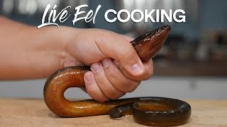 I tried cooking a LIVE EEL and this happened!