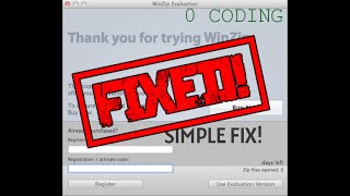 Bypass/Hack winzip this copy does not work/trial ended MAC simple fix!