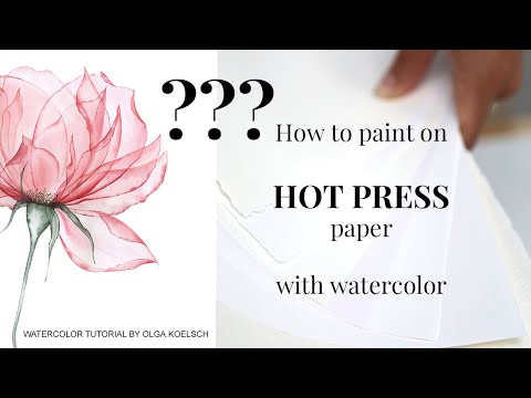HOW on earth to paint on HOT PRESS watercolor paper? Try THIS tips to make it easier!