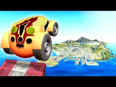 Jumping SCP CARS Across GTA 5! (Impossible)