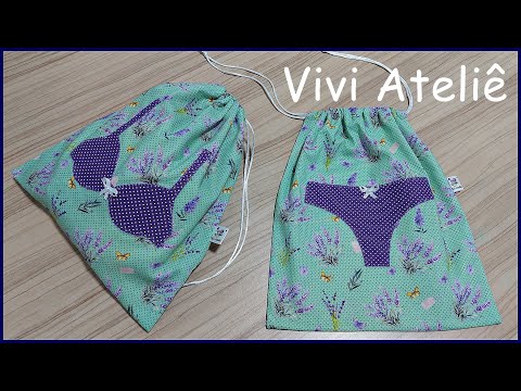 Saquinho de Tecido | Porta Langerie | Passo a Passo | Vivi Ateliê