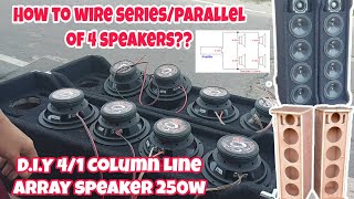 Column Line Array 250Watts | Series/Parallel Speaker Wiring Connection