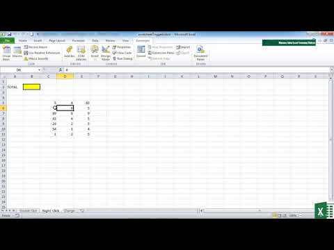 79 Other Useful Worksheet Triggers || VBA Tutorial || Lecture || Microsoft Excel ||
