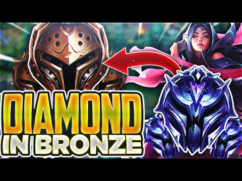 DIAMOND IRELIA PLAYER VISITS BRONZE - HOW TO CARRY OUT OF LOW ELO!! (17 KILLS 20 MINUTES)