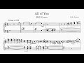 All of You - Bill Evans Transcription (on Marian McPartland Piano Jazz)