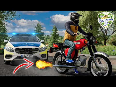 True Farming 2 #201 - NITRO in der SIMSON: Verfolgungsjagd mit der POLIZEI - Farming Simulator 22