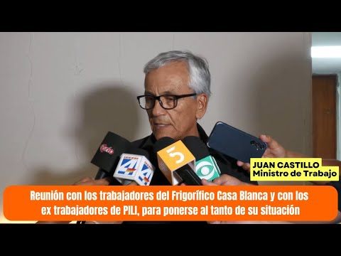 Trabajadores de FRICASA y extrabajadores de PILI, se reunieron con el Ministro Juan Castillo