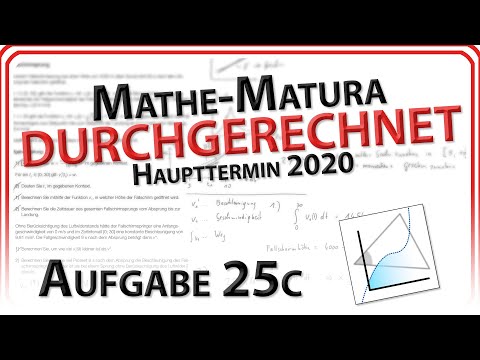 Matura 2020: Aufgabe 25c -  Fallschirmsprung (Haupttermin) | Mathe Easy Going