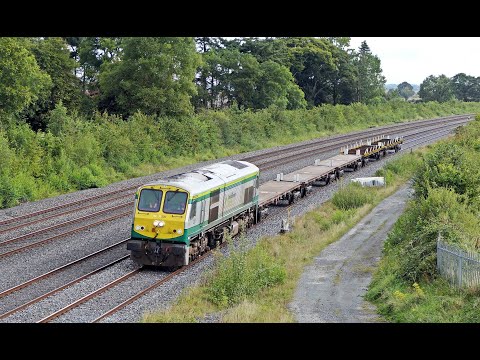 Irish Rail 201 Class Locos 215 & 220 on IWT & Materials Trains at Stacumny Bridge 25/8/23