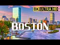 Boston, USA 8K Video Ultra HD 120fps - Capital in Massachusetts || 8K tv Test Video