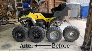 How to spray paint ATV rims black