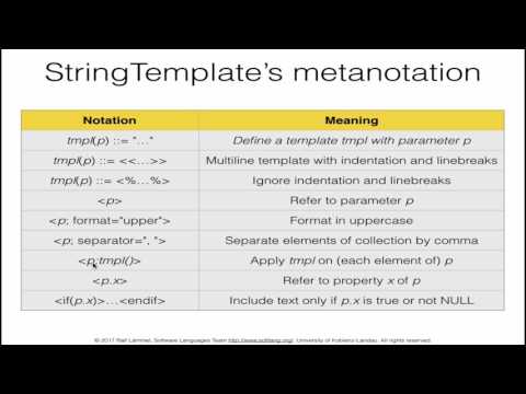Program generation with template processing
