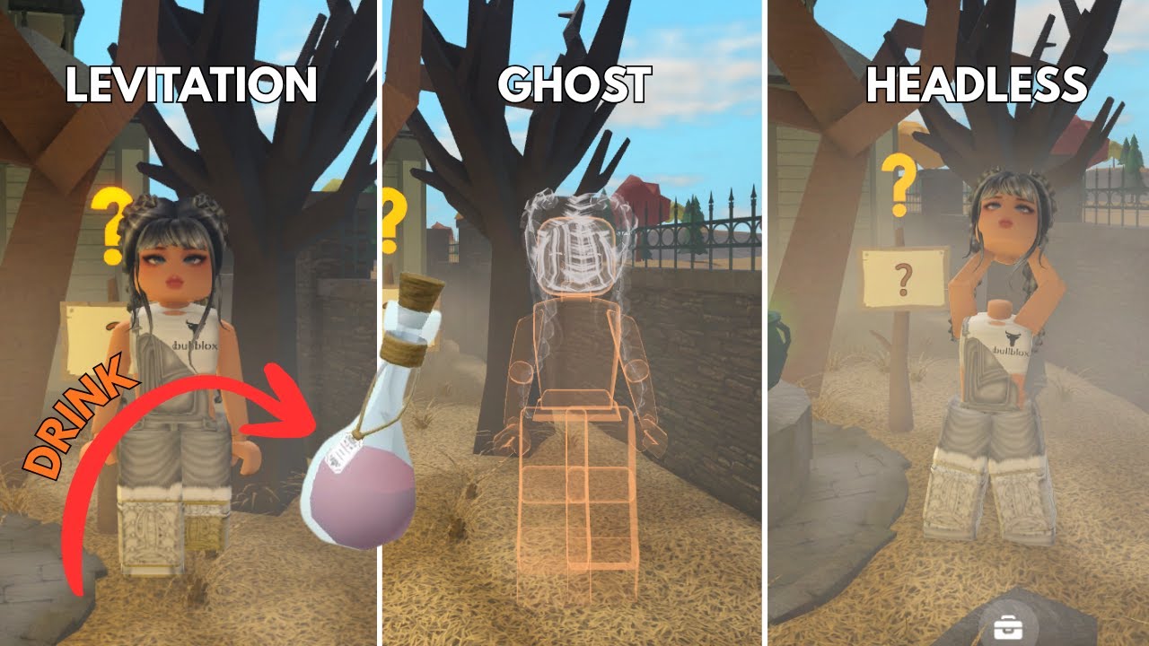 HOW to TURN into a GHOST | ALL the SECRET POTIONS | Bloxburg halloween update