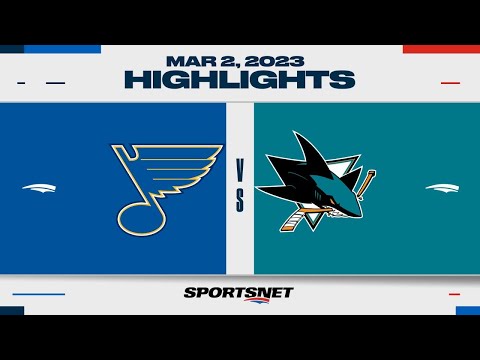 NHL Highlights | Blues vs. Sharks - March 2, 2023