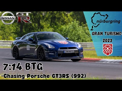 Nissan GT-R | Nürburgring | Gran Turismo 2023 | 7:14 chasing 992 GT3RS