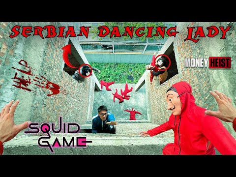 MONEY HEIST vs SQUID GAME & SERBIAN DANCING LADY 71 | Epic Parkour POV HORROR Movie Chase
