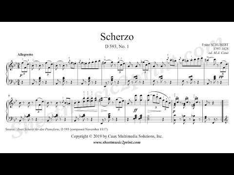 Schubert : Scherzo D 593, No. 1