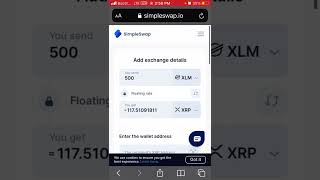 Simpleswap.io Tutorial to get XRP on Coinbase
