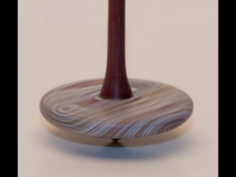 Turning a Spinning Top Purple Heart and Automotive Paint