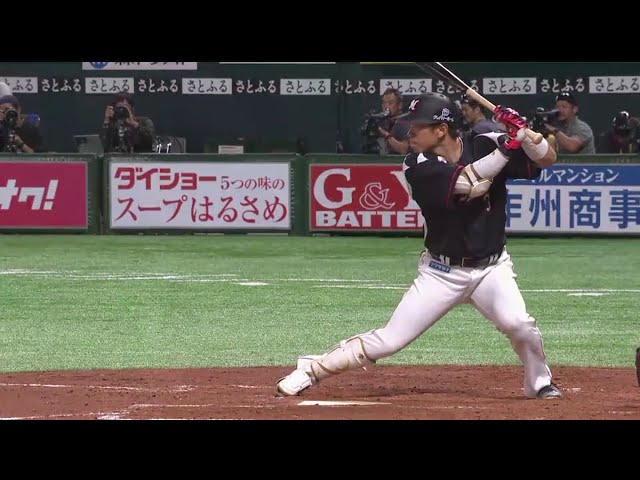 【3回表】マリーンズ・角中も打つ!! さすがのバットコントロールで更なる追加点!! 2018/10/1 H-M