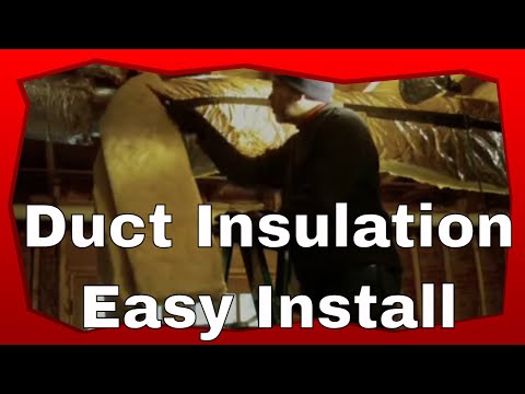 Installing duct insulation