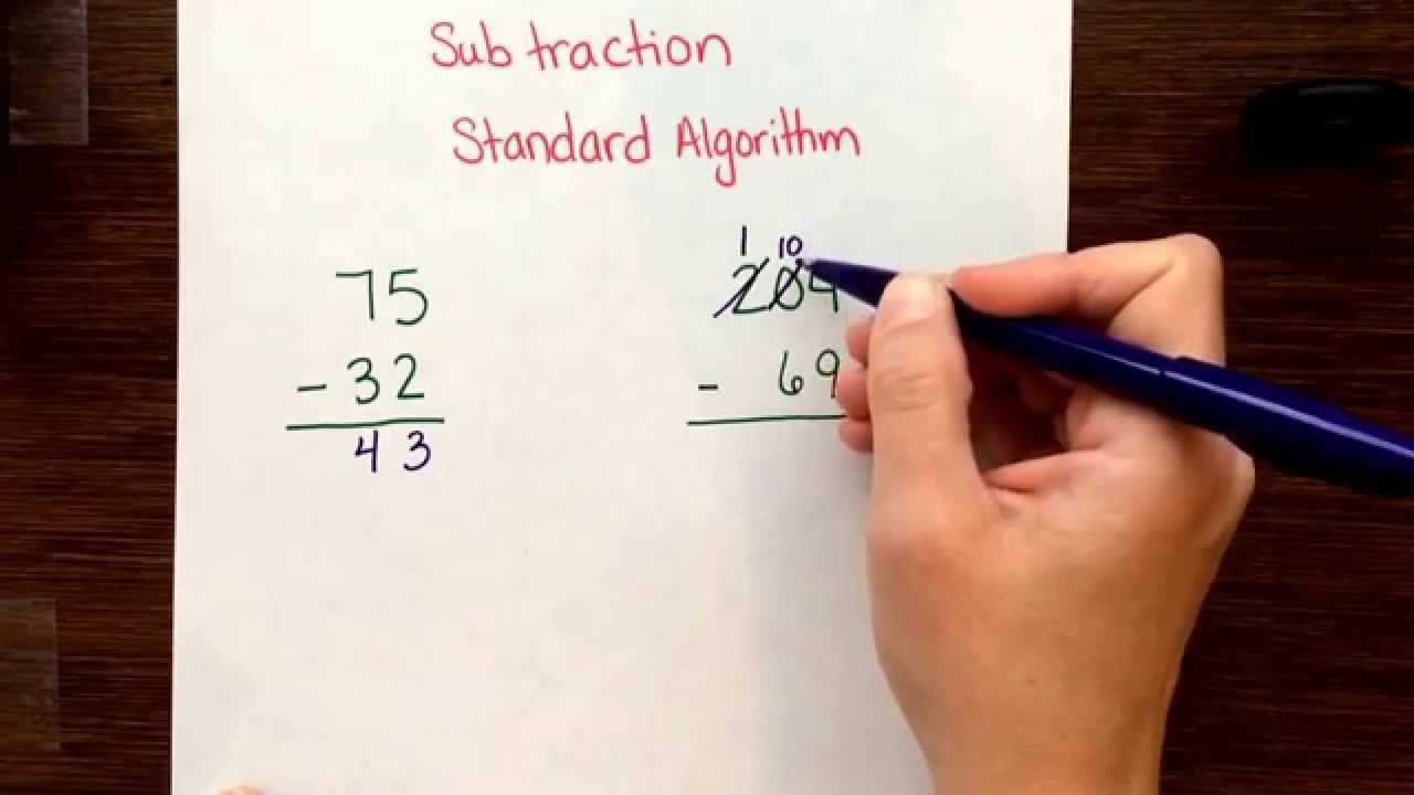 Subtraction standard algorithm