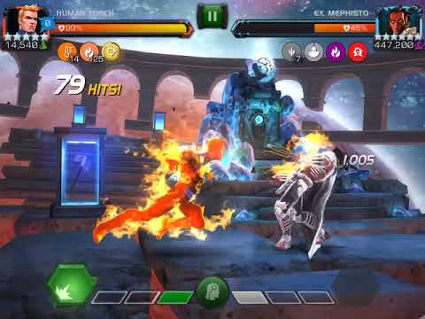 Abyss of legends Mephisto soloed by Human torch with 99% health remaining