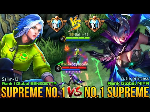 SUPREME: NO.1 Benedetta VS No.1 Miya! - Top 1 Global Benedetta by Salim-13 - Mobile Legends