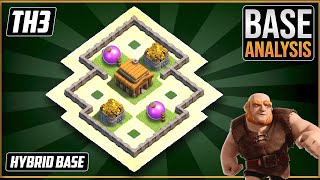 THE NEW ULTIMATE TH3 HYBRID/TROPHY Base 2023!! | Town Hall 3 (TH3) Hybrid Base Design-Clash of Clans