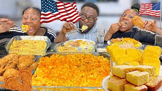NIGERIAN FAMILY TRIES AMERICAN SOUL FOOD MUKBANG FOR THE FIRST TIME🇺🇸