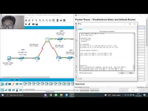 Penugasan 16.3.1 Packet Tracer - Troubleshoot Static and Default Routes