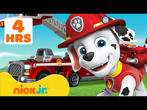 Patrulha Canina | Os MELHORES Resgates de Caminhão de Bombeiros do Marshall! | Nick Jr. em Português