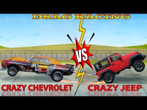 Crazy Chevrolet Camaro Va Crazy Jeep Wrangler - Extreme Car Driving Simulator 2023 - Car Game