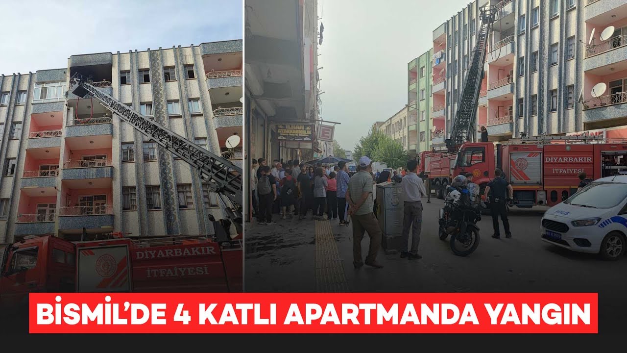 Bismil’de 4 katlı apartmanda yangın: 1 ev kül oldu - Bismil Haber