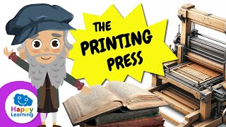 GREAT INVENTIONS OF HISTORY: GUTENBERG PRINTING PRESS I BOOK DAY | Happy Learning 📰💡⚙️