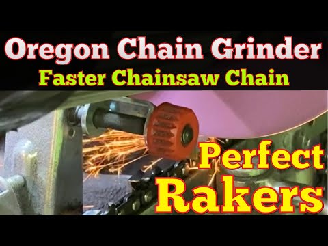 Oregon Chain Grinder!  Grinding Perfect Rakers For Chainsaw Chain!  Faster Cutting Chain!