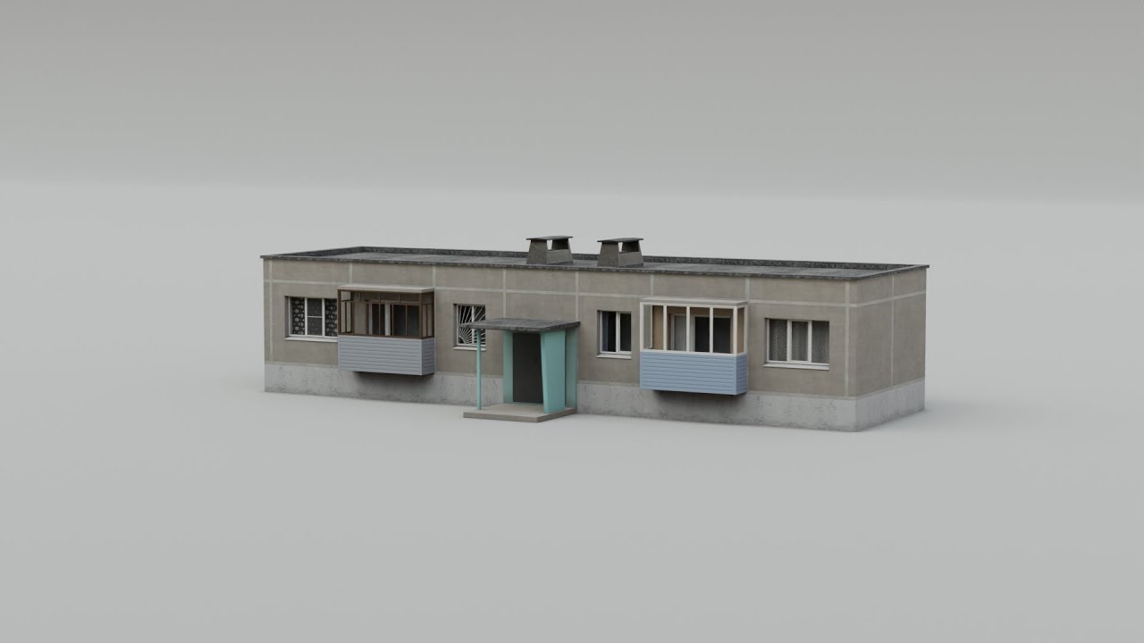 Procedural Soviet Building Generator 3D Model