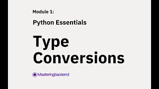 Download the video "Type Conversions in Python"