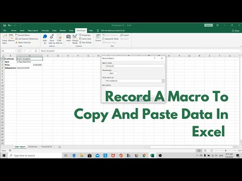 How To Record Macro To Copy And Paste Data In Excel