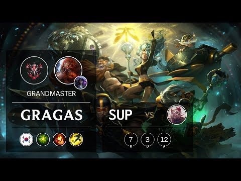 Gragas Support vs Rakan - KR Grandmaster Patch 9.19
