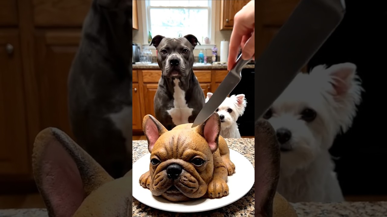 Funny Dog Reactions to Hyper-Realistic Dog Cakes 🤯