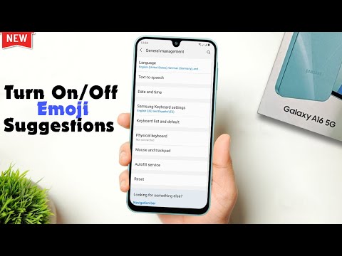 How to Turn On/Off Emoji Suggestions Samsung A16
