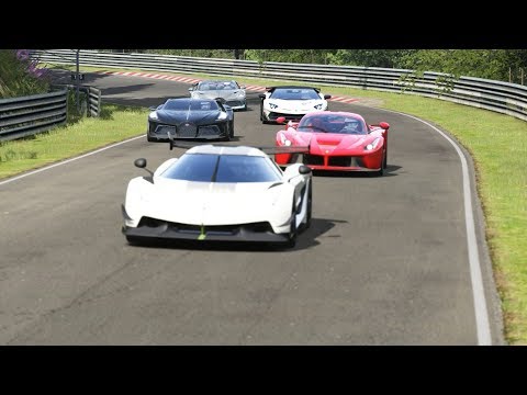 Koenigsegg Jesko vs Hypercars at Nordschleife