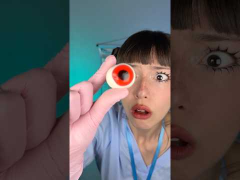 ele recebeu uma limpeza fake de olhos 😳 #asmr #funny