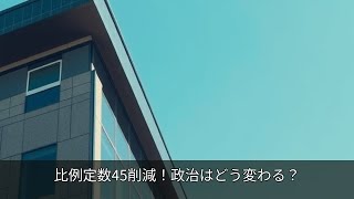 比例定数45削減！政治はどう変わる？