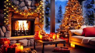 Christmas Ambience Music Fireplace 🎄🎅 Relaxing Christmas Music For Stress Relief 🎁 Christmas Music