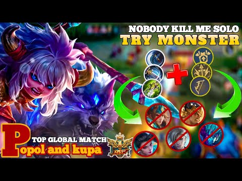 53 KILL!! GAMEPLAY POPOL AND KUPA REAL MONSTER BUILD - TOP 1 GLOBAL MATCH MOBILE LEGENDS